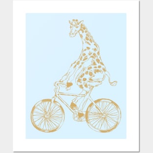 SEEMBO Giraffe Cycling Bicycle Bicycling Biking Riding Bike Posters and Art